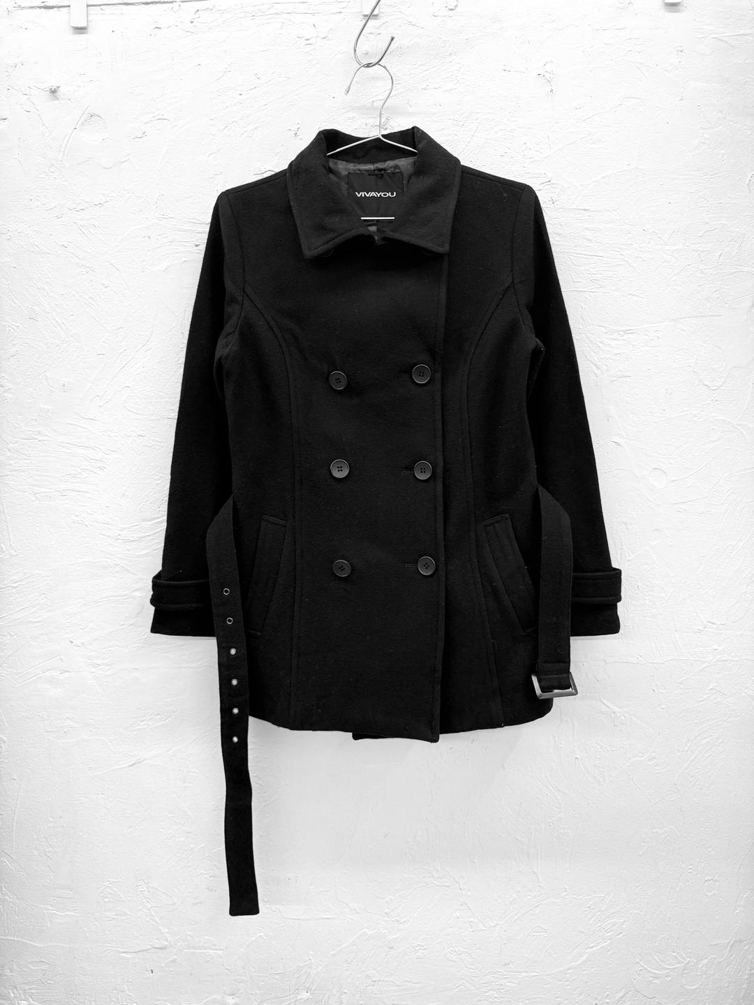 vivayou 더블 브레스트 울 자켓