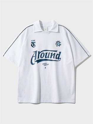 어라운드 카라 반팔 화이트 HHST3502