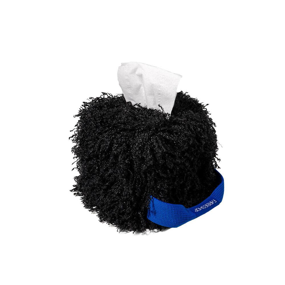 TISSUEBOX COVER MINI WITH HANDLE BLACK