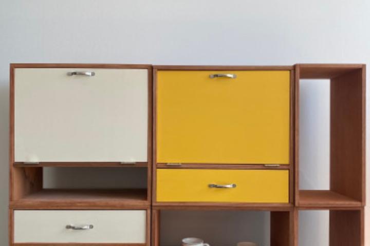 라왕 모듈가구 미닫이 수납장