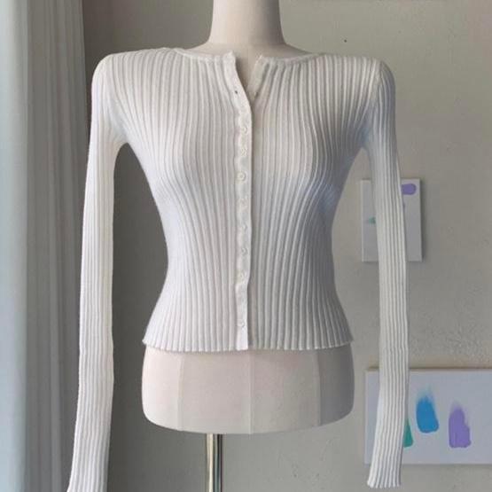 페일제이드 맥가디건 화이트