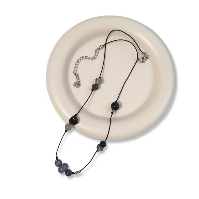 [new/반지선물💓] 무채색 원석목걸이 ❣ 무변색 무알러지 원석 매듭 목걸이 써지컬 소원 유니크 우정 행운 선물