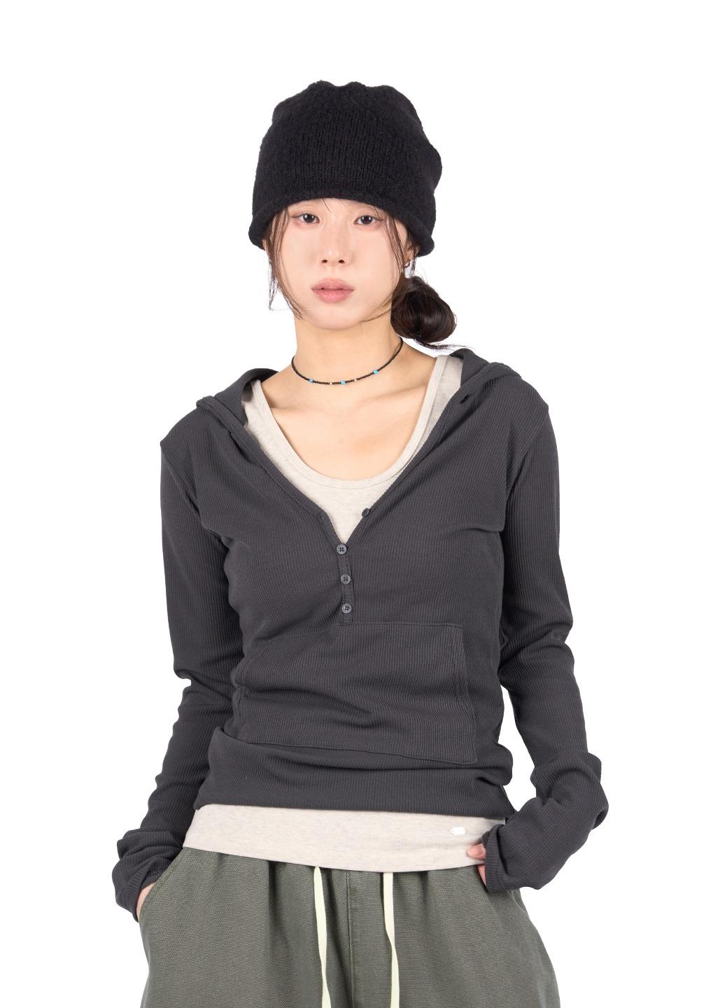 SNAP HOOD LONG SLEEVE