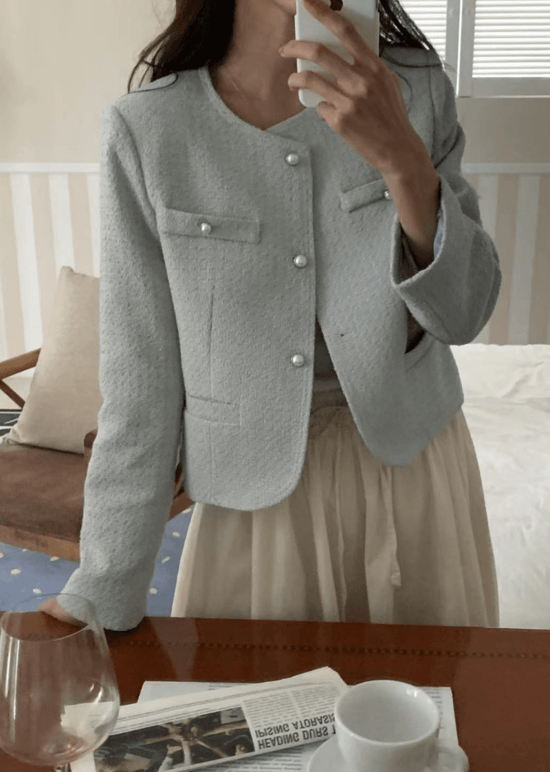 해피디너 (아이당일) 비비 트위드 자켓 3col