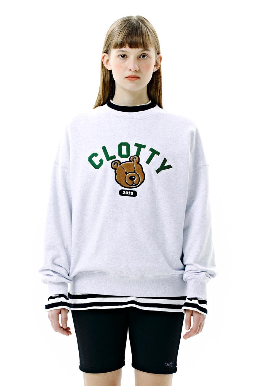 BUDDY BEAR ARCH LOGO SWEAT-SHIRT[LIGHT GREY]