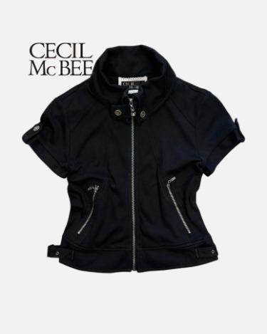CECIL MCBEE crop sweat jacket