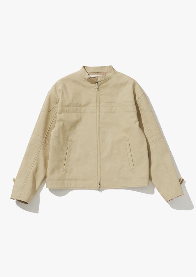 [앨리스펑크 pick's]비건레더 여성 바이커 자켓 베이지