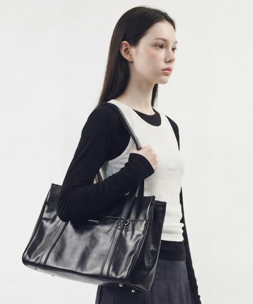 Log shoulder bag_Black