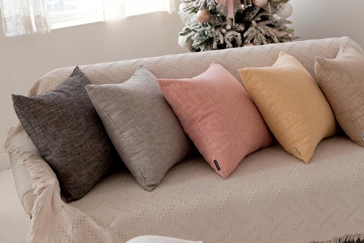 밀키 린넨 쿠션커버 8color