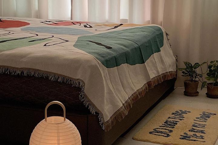 감성 블랭킷 무릎담요 겸 소파커버 3size 5color