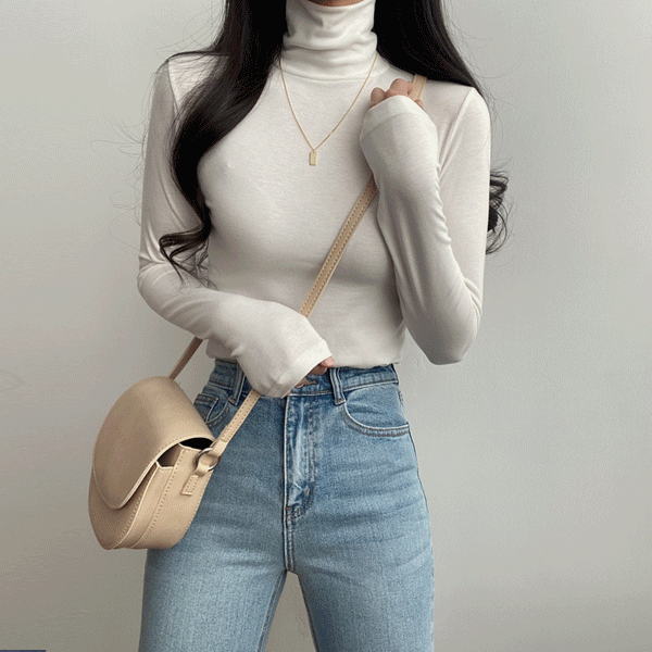 [무배/MADE] 롱소매~ 베이직한 TR 목폴라 티셔츠