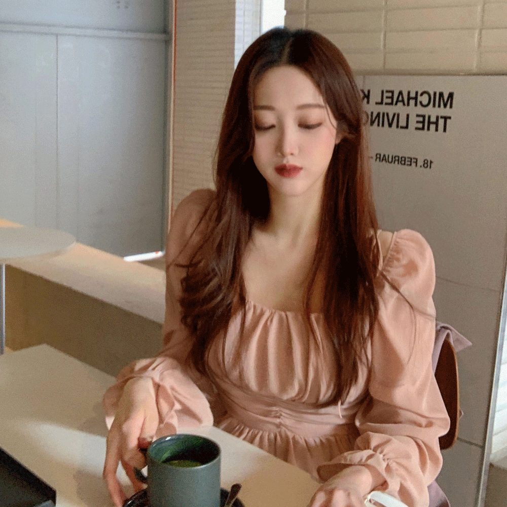 워너비뮤즈 [역대급예쁨🧡2way] 자체제작 개강 여신 실키 요루 쉬폰 퍼프 셔링 스퀘어넥 끈 리본 오프숄더 프릴 크롭 블라우스 봄 가을 간절기 레몬 아이보리 살구