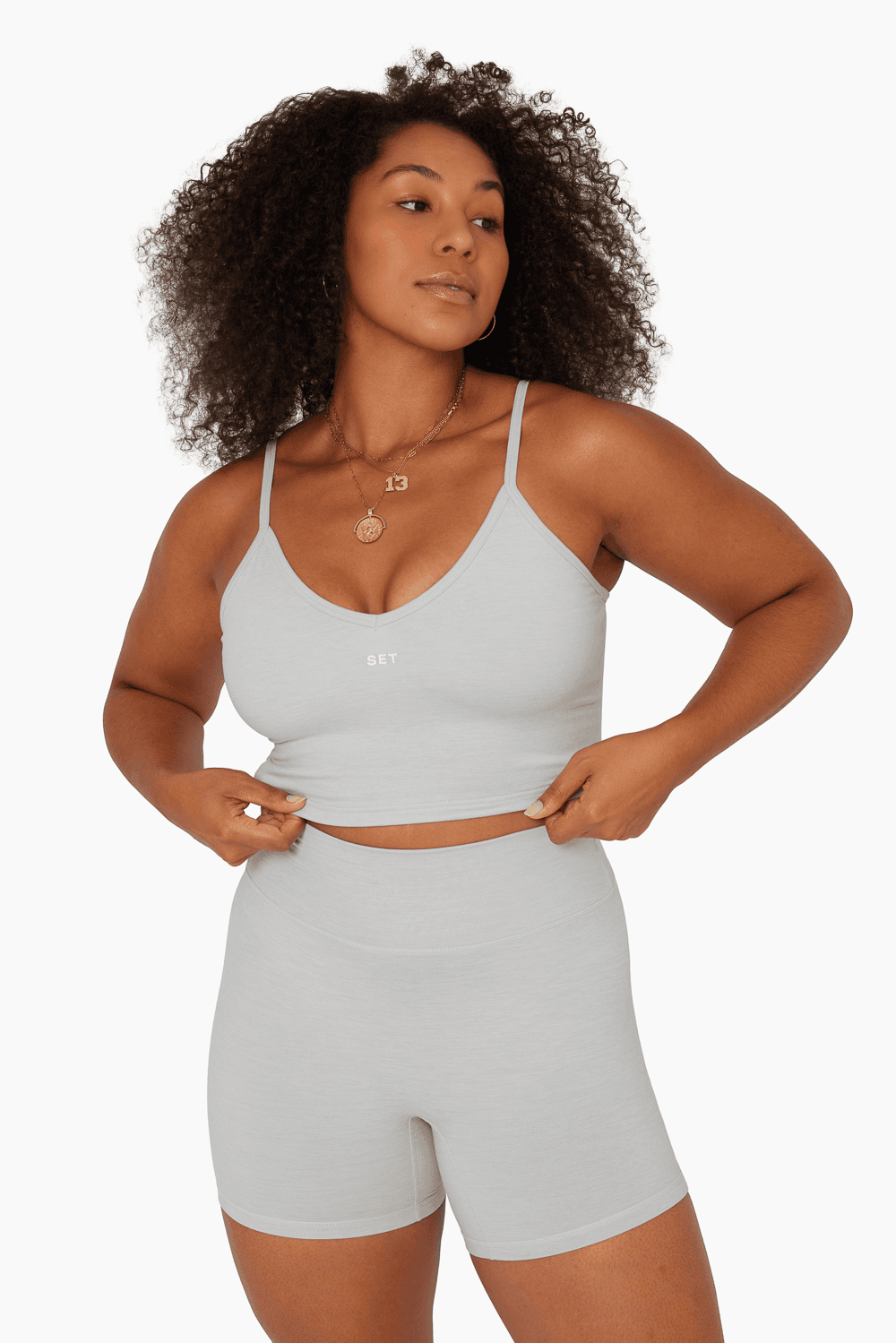 FORMCLOUD® MINI V LONGLINE BRA - HEATHER GREY - Heather Grey / S