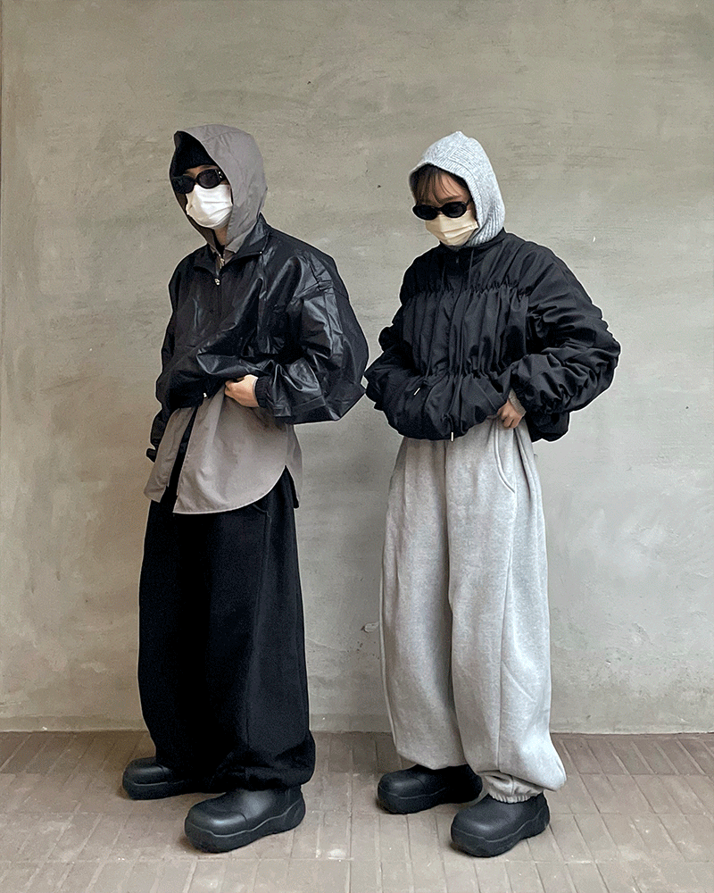 핀치 사이드 턱 조거 팬츠 (2 color)