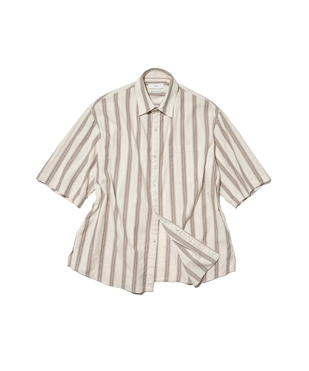 [EXCLUSIVE] Over Dyed Pattern Relaxed Half Shirts - Natural