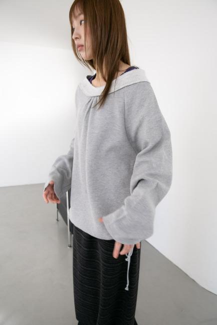 rough rib off-shoulder mtm(3colors)