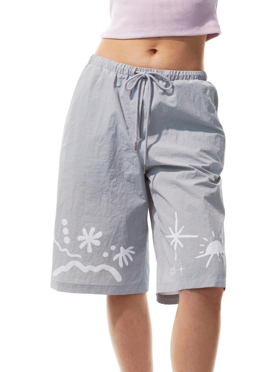 Printed Summer Shorts (Grey)