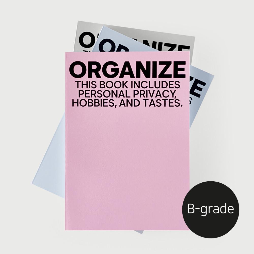 (B-grade) organize diary 만년 위클리 먼슬리 하프 6개월 다이어리 핑크 블루