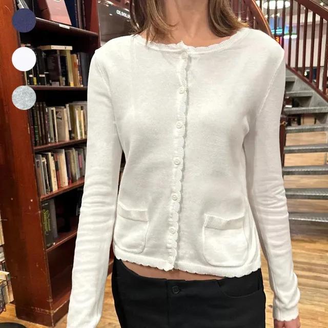 브랜디멜빌 가디건 ZOE 러플 크롭 니트 3컬러 Brandy Melville