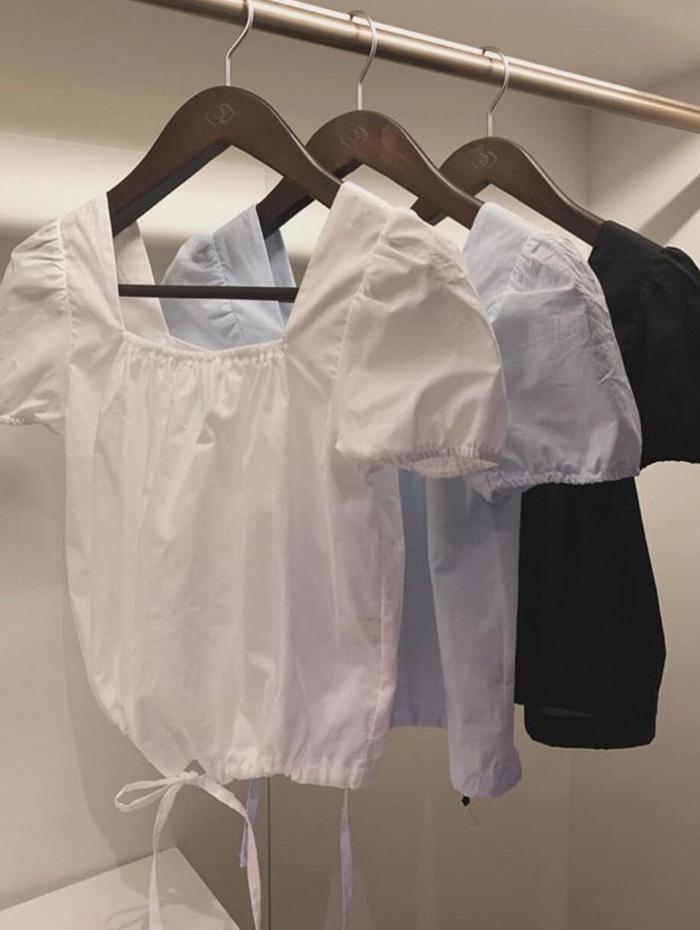 리엘 퍼프 셔링 블라우스 (3color)