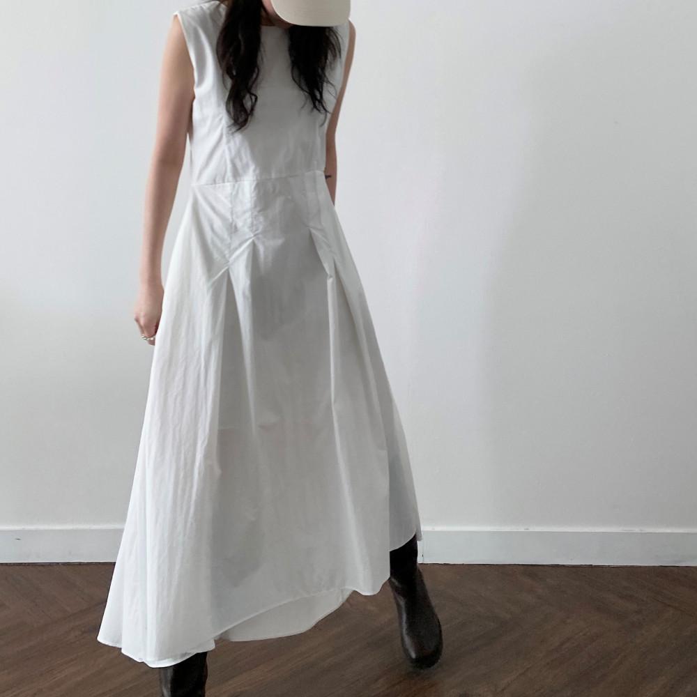 [수아브]언발플레어ops(2color)(아이당일) 여름롱원피스 하객룩 나시롱원피스 비치원피스