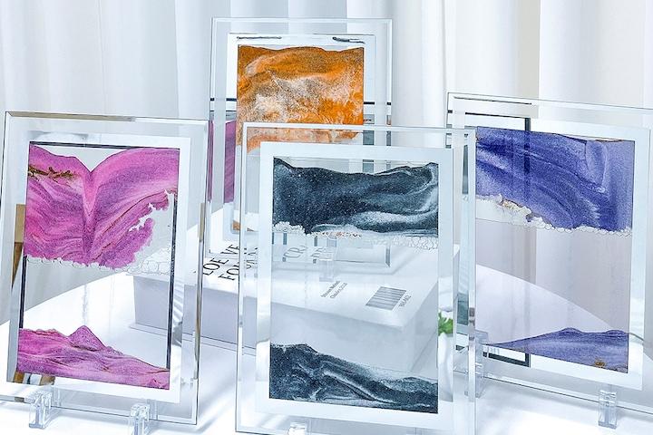 모래멍 샌드 아트 오브제 모래시계 액자 인테리어 소품 3size 5colors