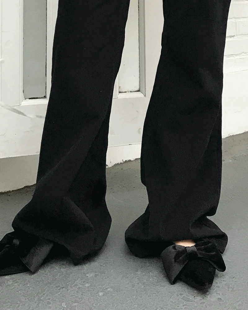 VELVET RIBBON STILETTO SHOES