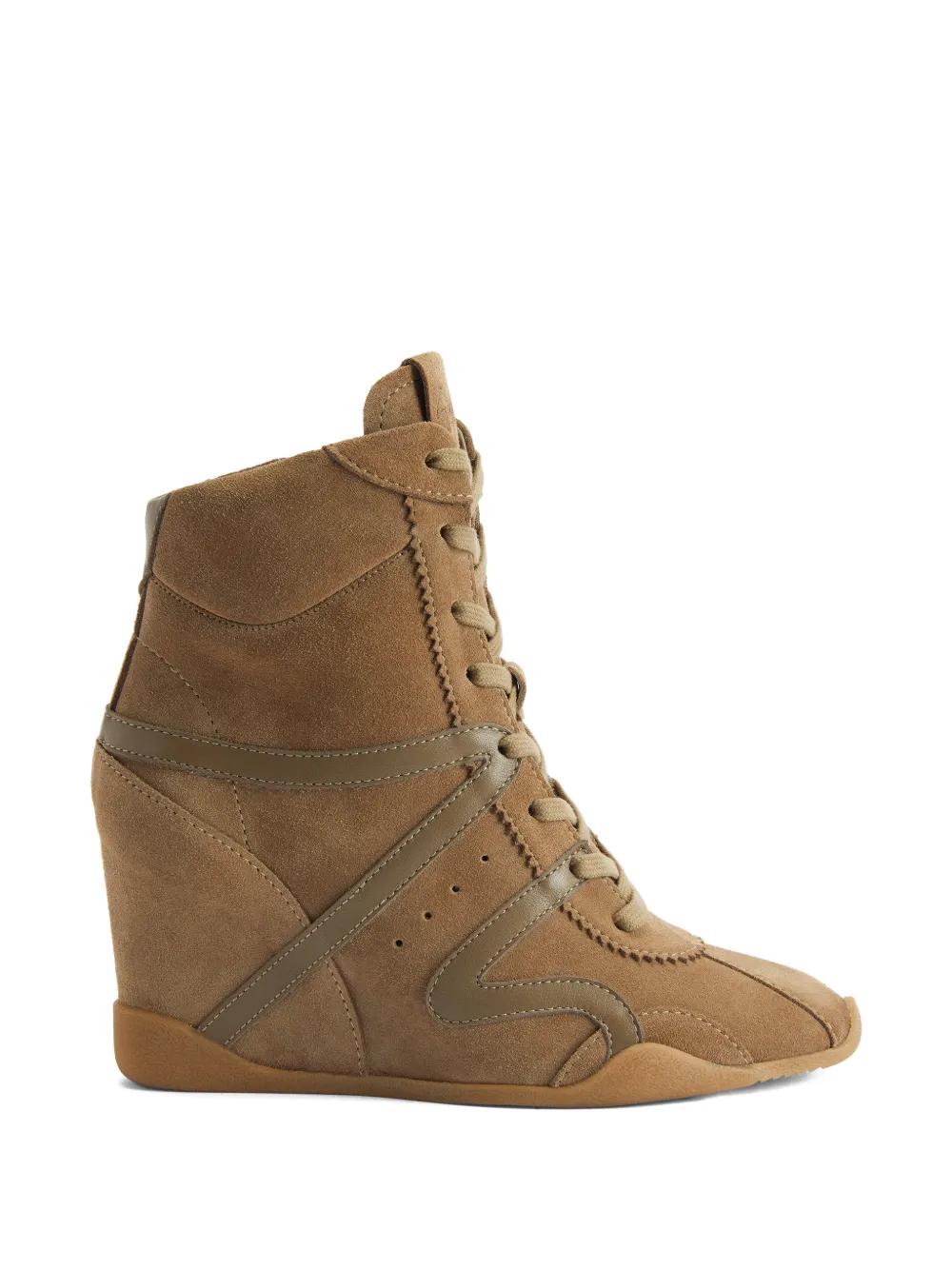 Giuseppe Zanotti 탑 웨지 레이스업 스니커즈 | 브라운 | FARFETCH KR