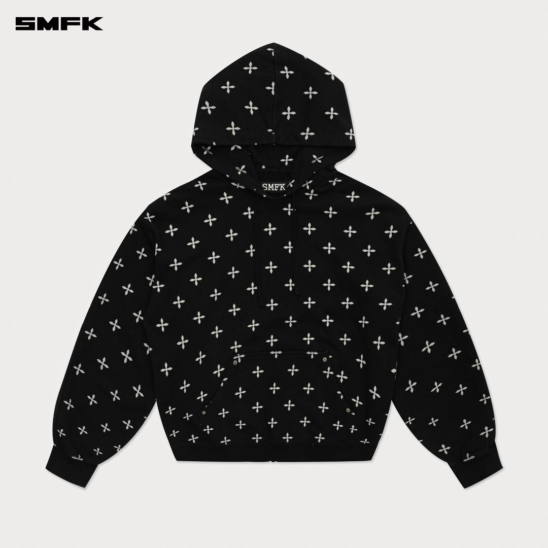 Compass Black Garden Oversize Hoodie - S