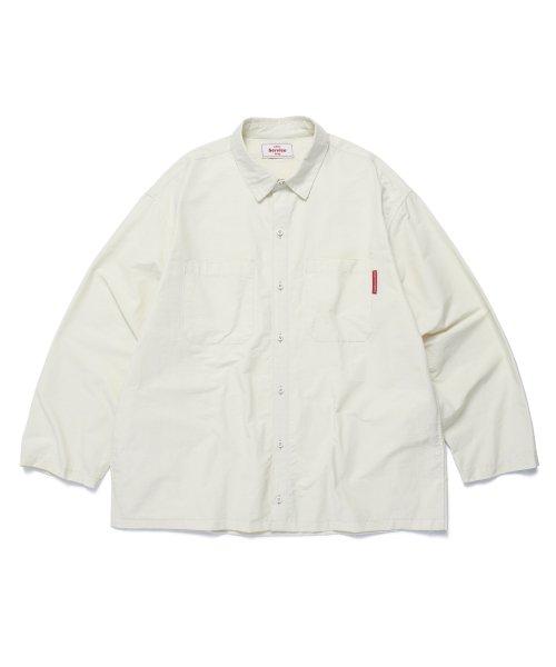 Side Pocket Long Shirt - Off White