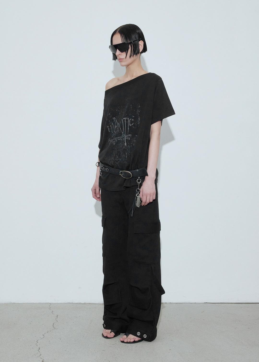 HYPNOTIC BOATNECK T, BLACK