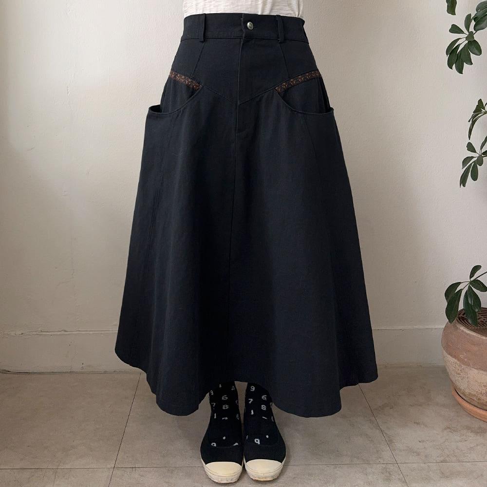 아피 워싱 스커트 (2color)