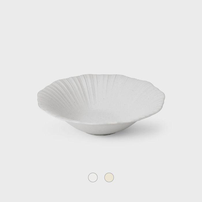 백합 오목 접시 23cm