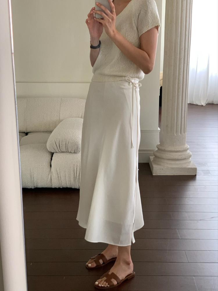 [아이m당일] 리엘 랩 롱 스커트 (2color)