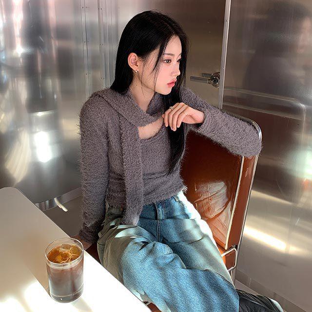 [머플러SET] 초커 퍼 라운드 니트 3COL_논타이틀