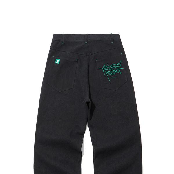 Baggy work denim pants [bio black]