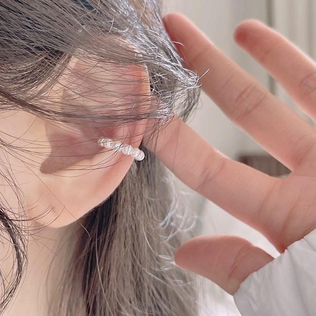 우셀 *silver 925* Rian 실버 진주 블랙 이어커프 (2type)