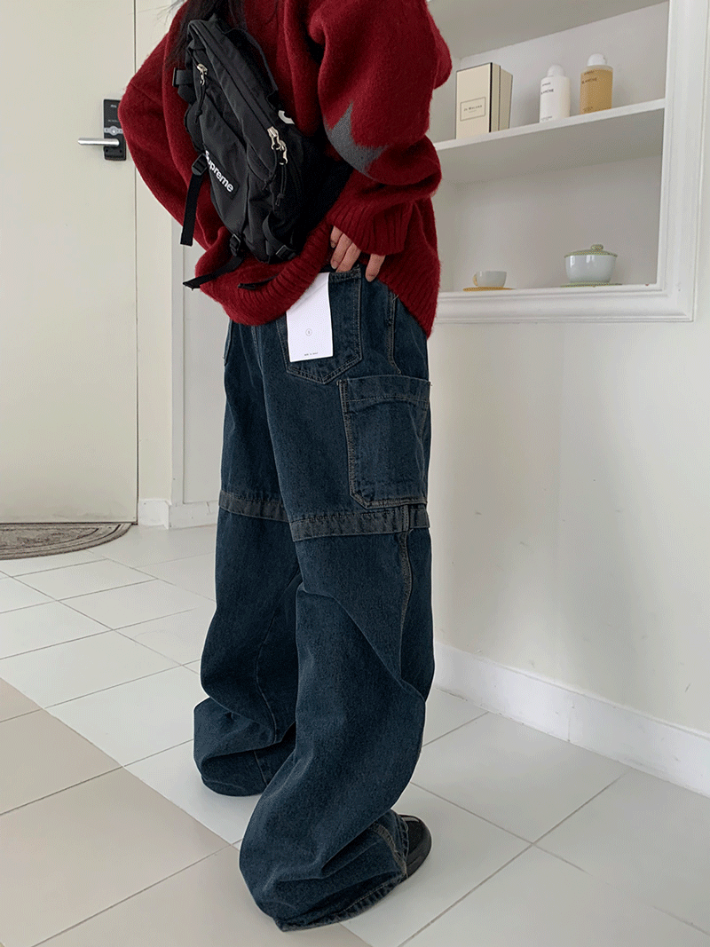 One pocket cargo jean (denim)