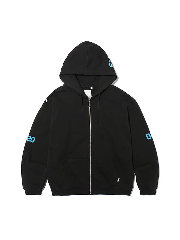 SAME SHIT ZIP UP HOODED SWEATSHIRT BLACK