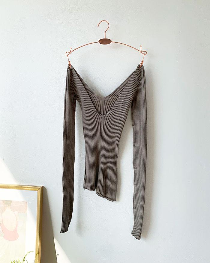 골지 니트웨어 워머 _ ( 그레이 )