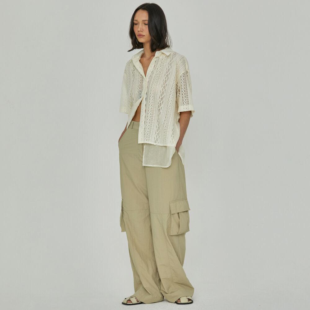 layered lace shirt_ivory