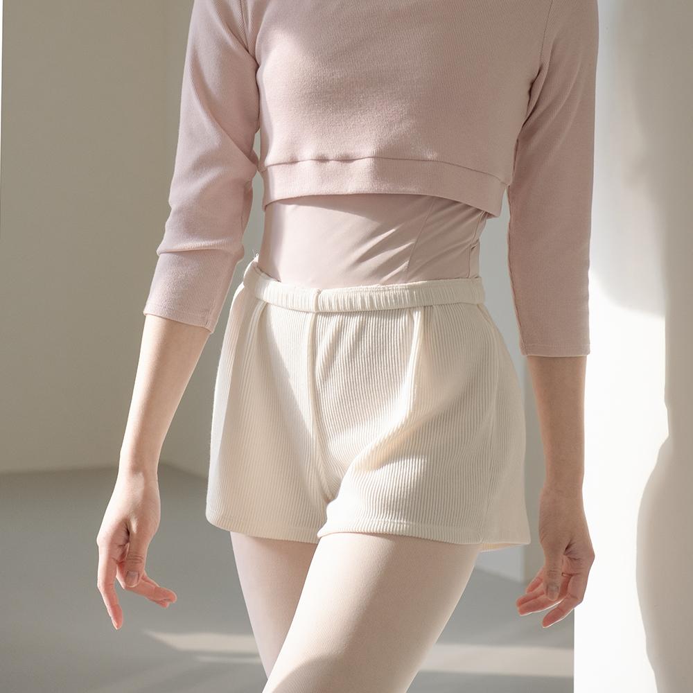 Knit Relaxed A라인 쇼츠 발레 워머 팬츠 취미 성인 반바지 바지
