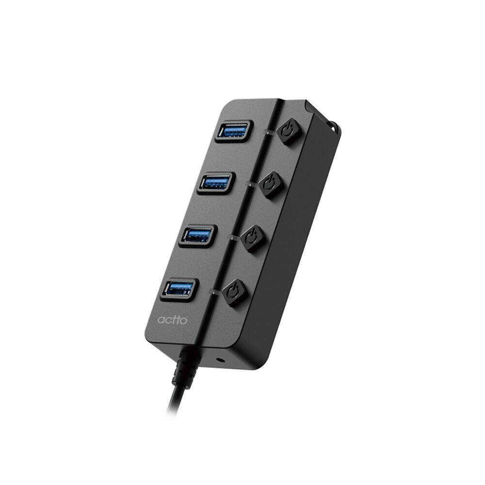 엑토 버튼 USB 3.2 개별전원 4포트 멀티 허브 HUB-53