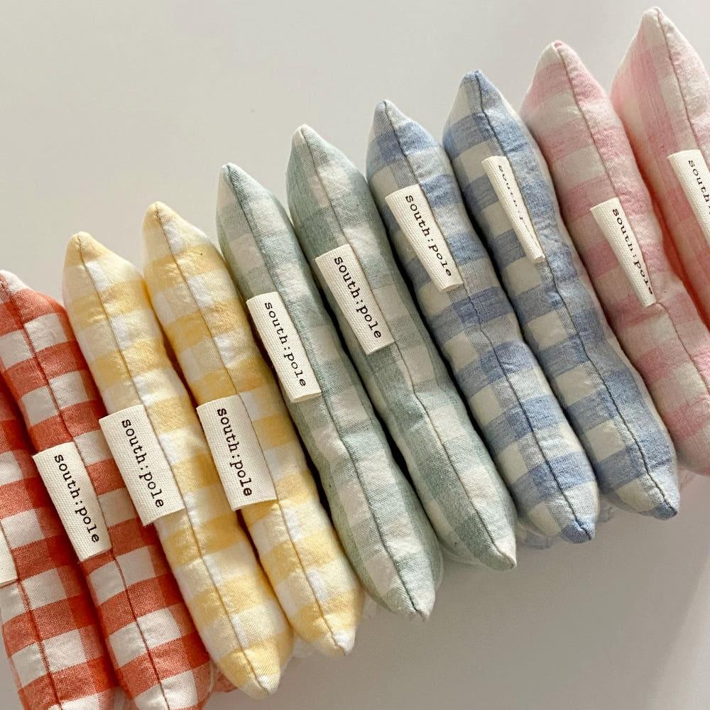 핸드메이드 패브릭 방석 티코스터 컵받침 체크 몽실이 쿠션 티코스터 (5종) 