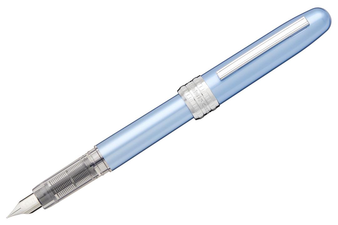 Platinum Plaisir Fountain Pen - Frosty Blue - Fine