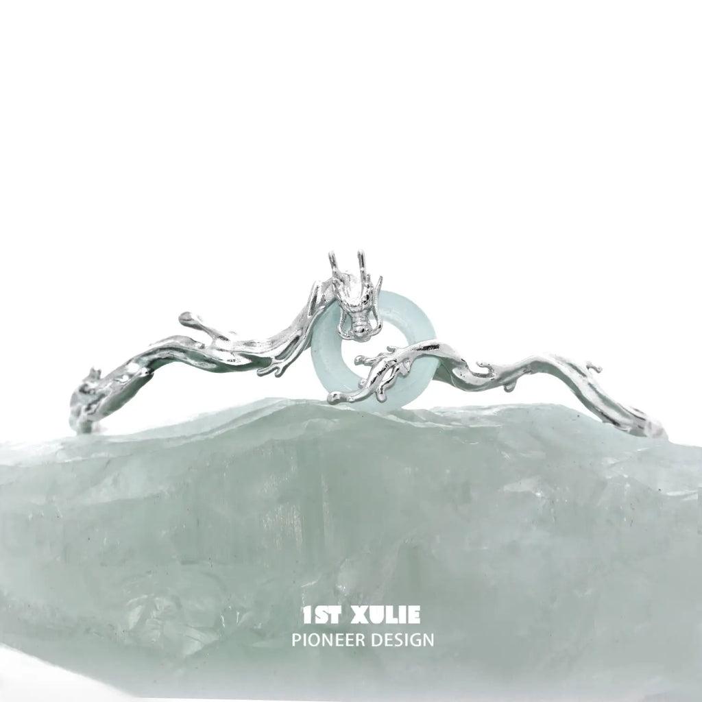 Loong 24K Gold/18K Platinum-Plated Quartz Jade Open End Bracelet™