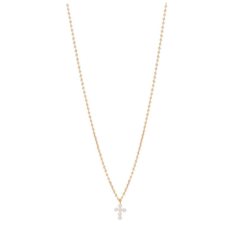 PEARL CROSS NECKLACE