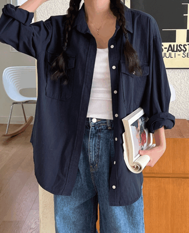 네추럴 바이오 코튼 남방