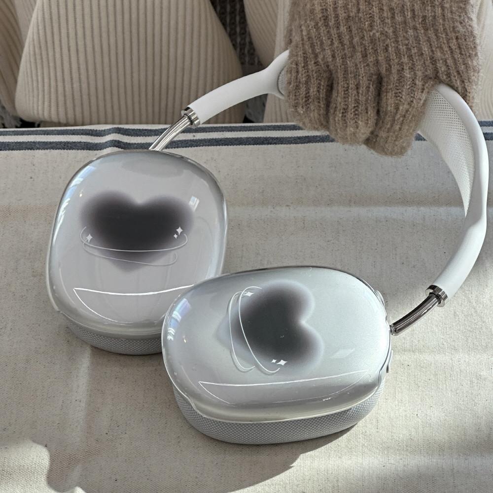 하트 유니버스 에어팟맥스 케이스 투명 하드 젤리 실리콘 커버 클리어 보호 헤드셋 기스방지