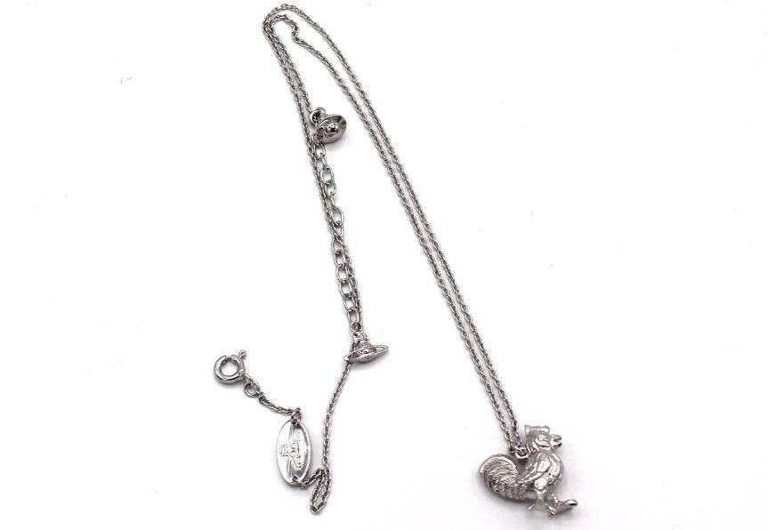 Vivienne Westwood Silver Crystal Rooster Pendant